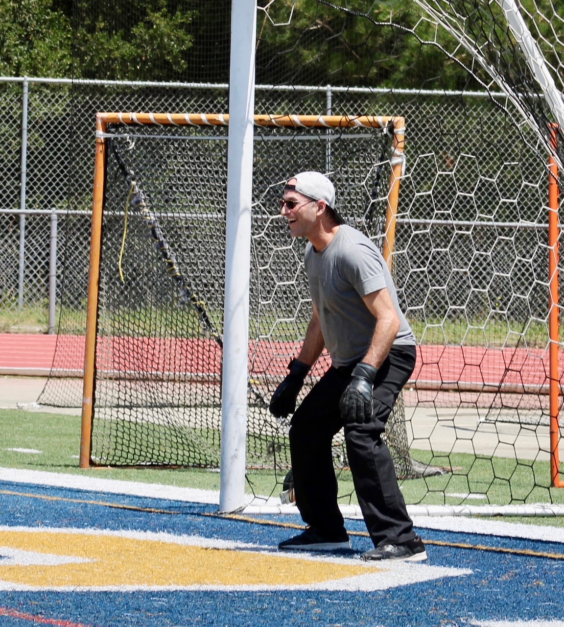 Coach David on the field